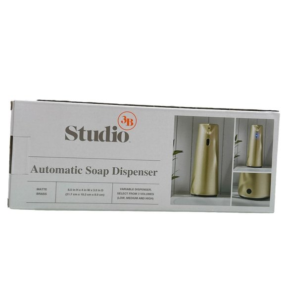 Studio 3B Finch Sensor SOAP DISPENSER in Brass , Modern Decor Gift - Picture 4 of 8